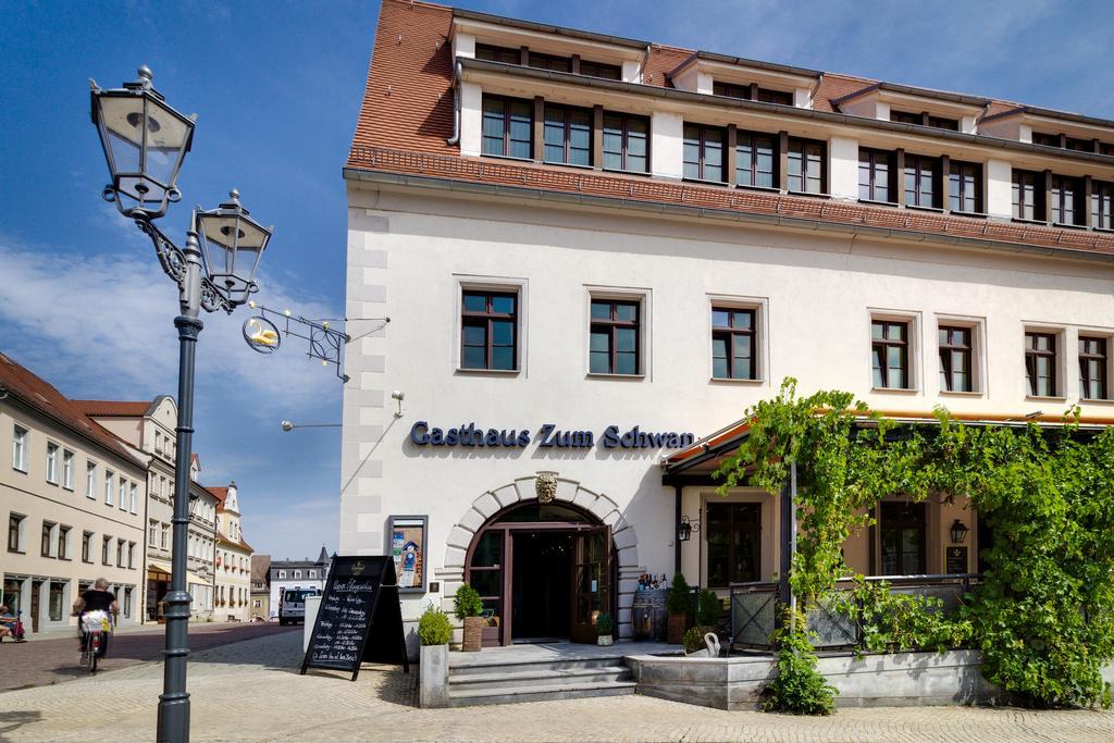 Gasthaus Zum Schwan Oschatz Exteriör bild